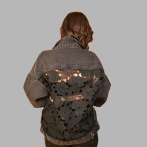 Lace Back Denim Jacket