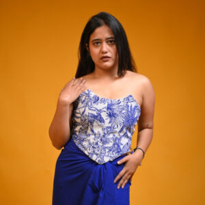 Jungle Jacquard Corset Top